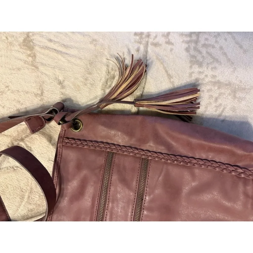 Bueno Faux Leather Brown Cross Body Bag. Shoulder Strap - Picture 4 of 9